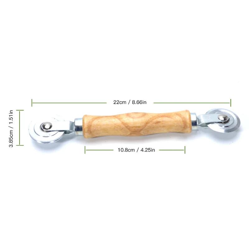 Wooden Handle and Steel Wheels Rolling Tool for Double Window Installation Hand Spline Roller Household Durable Screen Door
