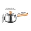 Stainless Steel Milk Pan ,Stainless Steel Saucepan Milk Noodles Pot Nonstick Pan Wooden Handle Pot for Restaurant Camping Home,