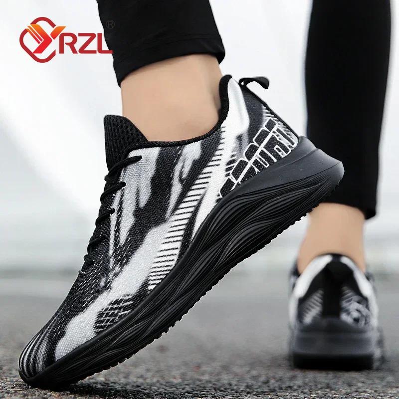 YRZL Lässige Paarschuhe Frühling Herbst Damen Mesh Sportschuhe Outdoor Atmungsaktiv Leicht Weiche Sohle Herren Sneaker