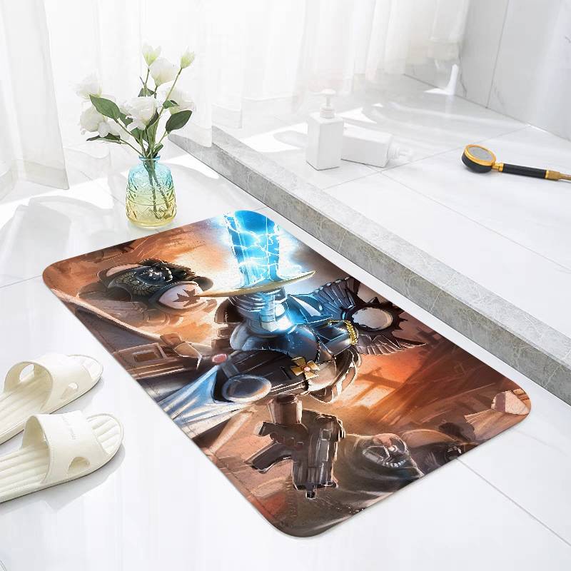 B-Warhammes-D-40k Floor Mats Home Laundry Rug Carpet For Living Room Decor Lounge Area Anti-slip Foot Mat Entrance Doormat