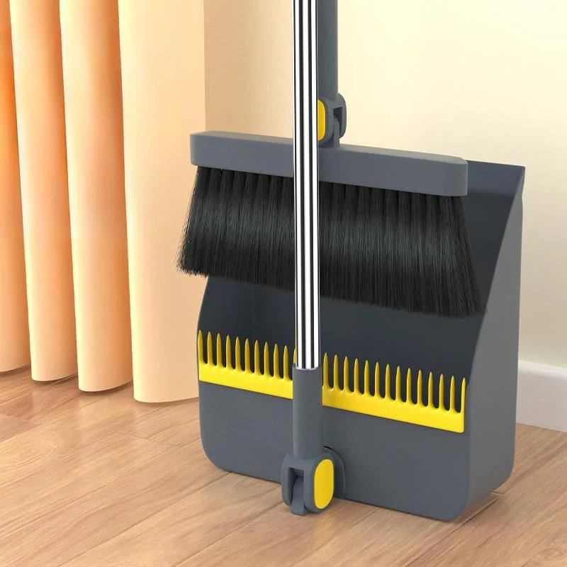 Broom Dustpan Set Household Long Handled Floor Cleaning Dust Collector Set Suitable Home Kitchen Room Office Cleaning