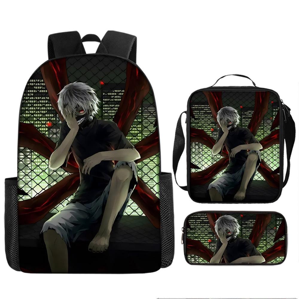 Anime Peripheral Backpack Tokyo Ghoul Food Backpack Kimuken School Bag Computer Bag Tokyo Ghoul Backpack
