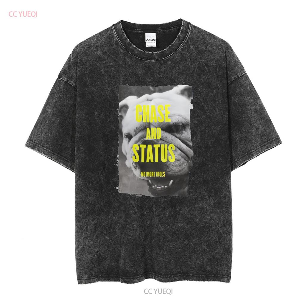 Chase And Status No More Idols Soft T Shirt Long Sleeves Vintage Washed Streetwear Stretched Designer Clothes Versatile Fashion