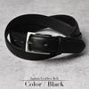 [NARU] Men's Genuine Leather Belt, Italian Leather, BusinessCasual, Stylish, Gentleman's Suit Belt, 28mm Width, Made in Japan (Black)