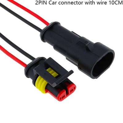 2 Pin Way Sealed Waterproof Electrical Wire Connector Plug Set Auto Connectors with Cable Plug Connectors 4