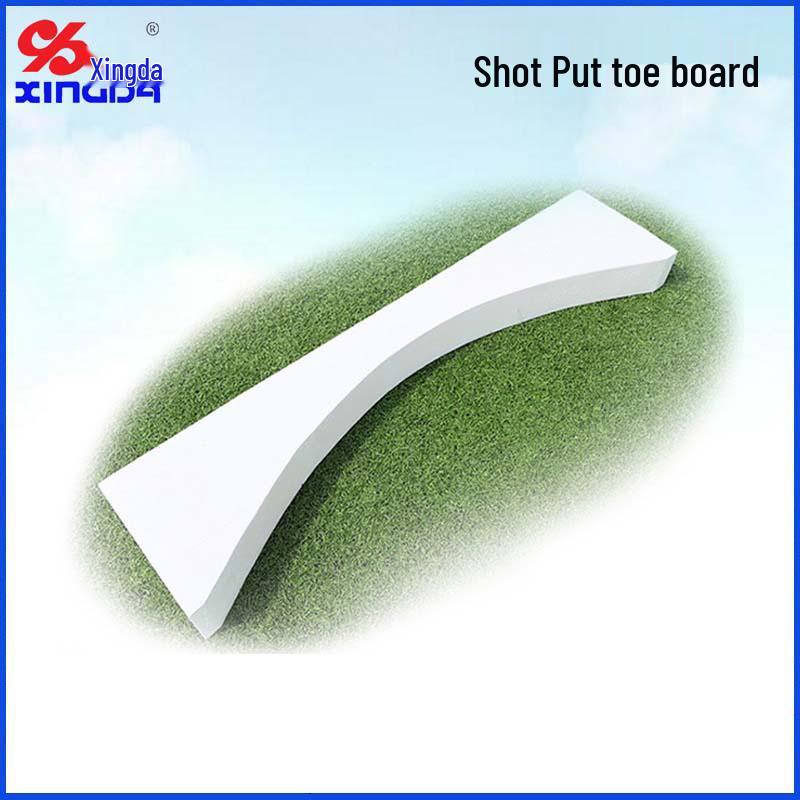 Steel Shot Put Toe Board with Wooden Pine Crescent for Track and Field Throwing Circle Toe Board