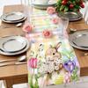 Oil-resistant Easter Table Flag Waterproof Easter Table Runner Table Cover  Home Decor