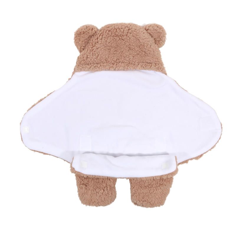 Baby Winter Fleece Swaddle Blanket Cute Newborn Swaddling Wrap Soft Plush Sleeping Sacks
