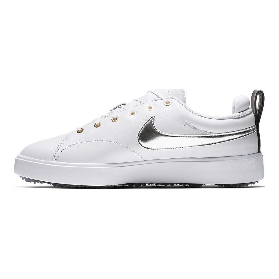 Nike Course Classic Leather Comfortable Daily Shock Absorption Slip Resistant Durable Low Top Golf Shoes Men sneaker White Gray 905233-102