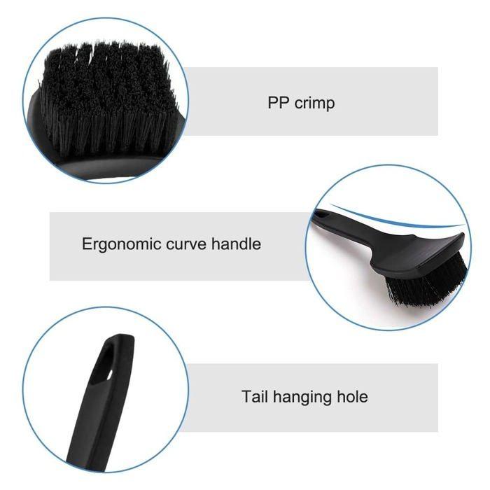 Brosse Lavage Pneus Voiture, Brosse Nettoyage Jantes Voiture avec des Poils Souples pour Nettoyer de Pneus de Roue Extérieure,Bleu