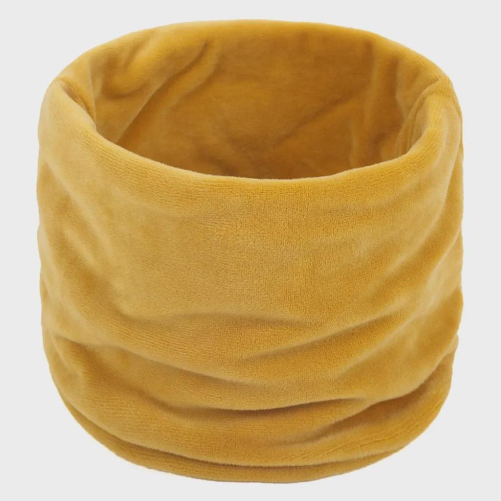 Unisex-Strickschal aus goldenem Samt mit falschem Kragen