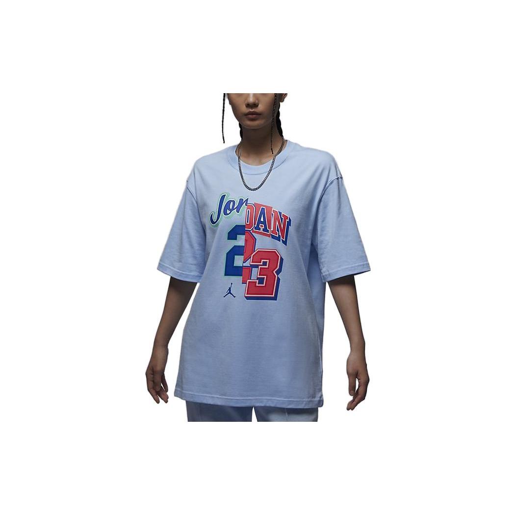 

Новая женская футболка Jordan с рукавом реглан, синяя FQ0362-456 S