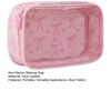 Růžová mašle Kosmetická taštička Přenosná kosmetická taštička s průhledným okénkem Cestovní kosmetický organizér na zip na služební cestu dovolenou