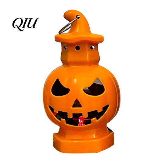 Flameless Pumpkin Decoration Halloween Castle Lantern, Handheld Glowing Jack O Lantern Decorative LED Light for Kids, Spooky Party Prop, Night