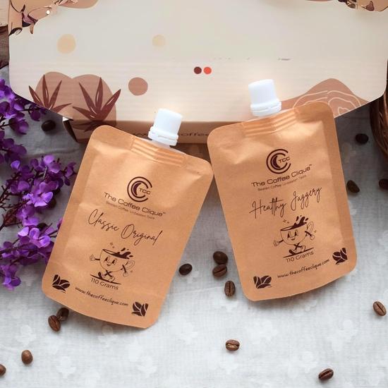 The Coffee Clique | Classic Original + Healthy Jaggery | Instant Coffee | Unflavoured Beaten Coffee Paste | Cafe Like Cappuccino At Home | 220 Grams