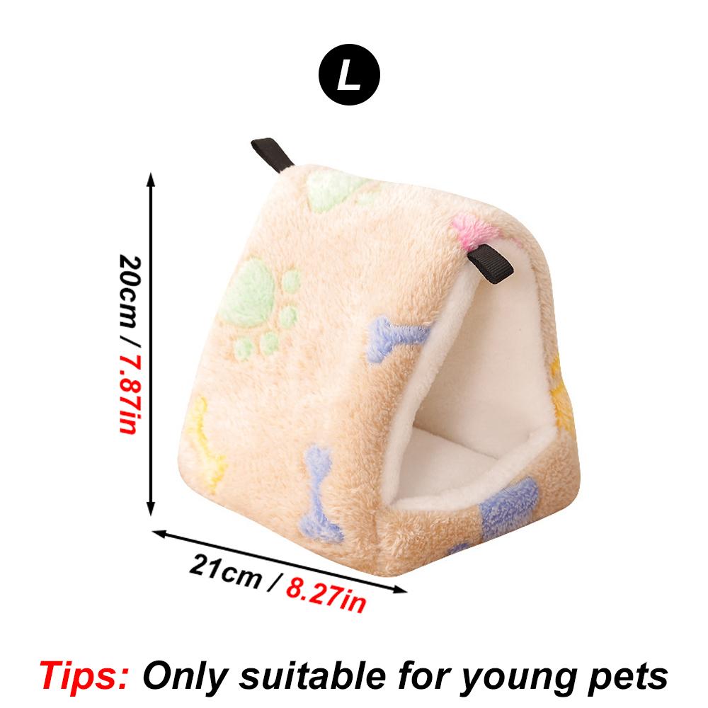 1 Stk. Niedlicher Druck Haustier Vogel Papageienkäfige Warme Plüsch Hängematte Hütte Zelt Bett Hängende Höhle zum Schlafen und Brüten Vogelzubehör