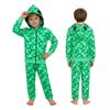 Minecraft Creeper Kids Hoodie And Pants Set With Polyester Fabric For Cosplay And Casual Wear