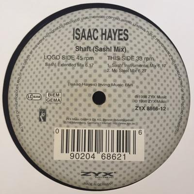 12inch Record ISAAC HAYES - Shaft (Sash! Mix) ZYX886612 ZYX Music 1998 Germany Dance & Electronica Used