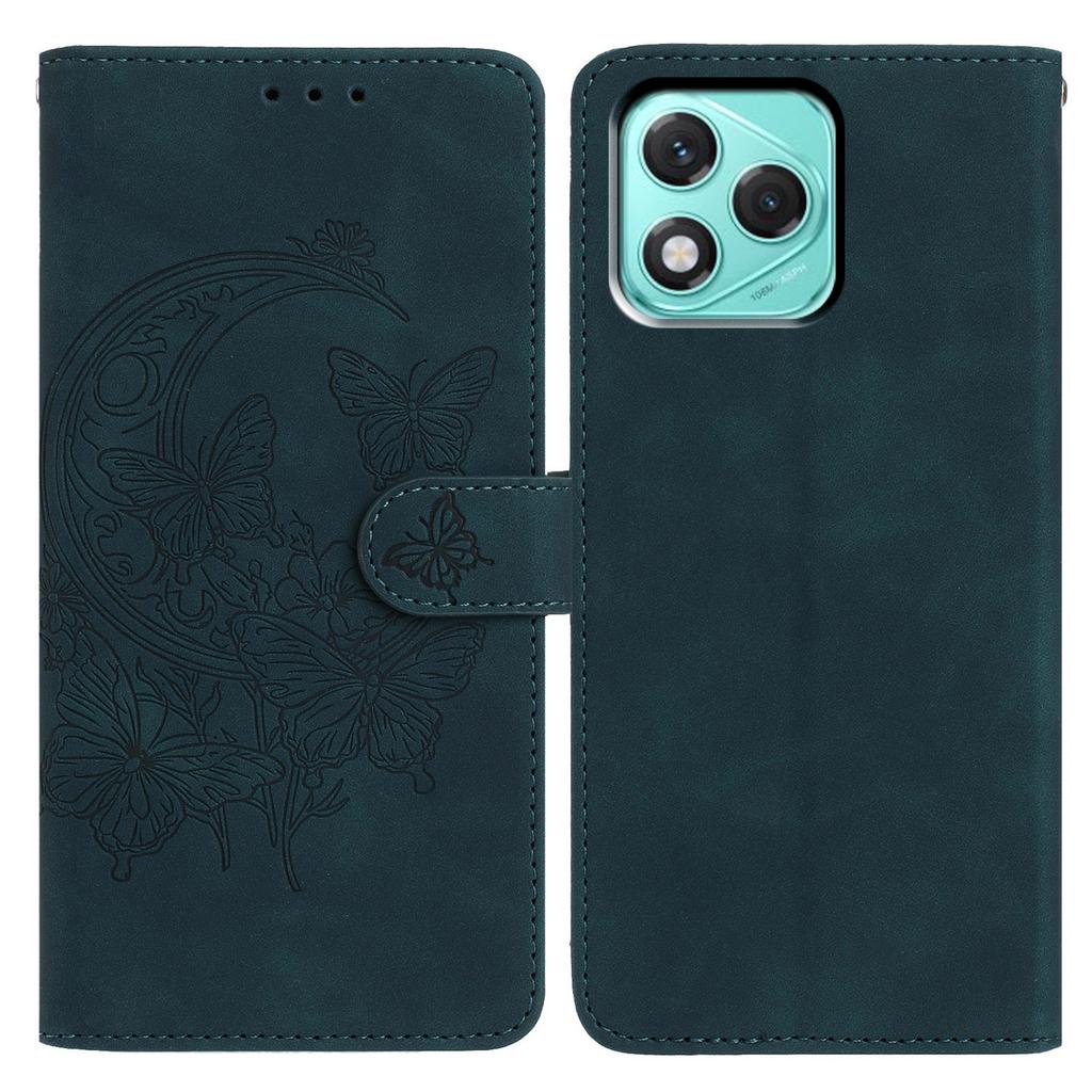 For Honor 400 Lite Case Butterfly Flower Imprinted PU Leather Wallet Stand Phone Cover