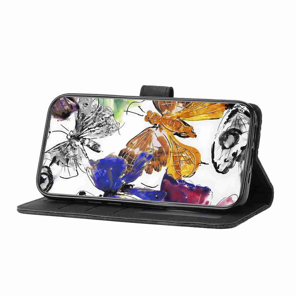 Für Samsung Serie.Galaxy A12 A15 A17 A26 S20 S21 S22 S23 S24 S25... Geldbörsenhülle aus Kunstleder mit Schmetterlingsdesign, Kartenfächern und stoßfestem Schutz