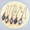 Pêndulos de Cristal de Pedra Natural Curativa para Adivinhação Pingente de Obsidiana Negra Pêndulo de Quartzo Pêndulos Espirituais de Radiestesia X202