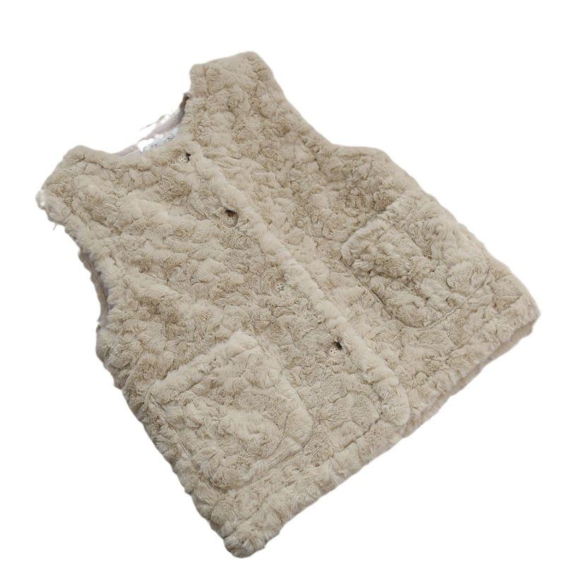 Imitation rabbit fur imitation fur vest women's jacket 2024 autumn new foreign style outer wear velvet thickened sleeveless vest