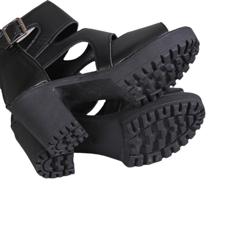 Roman Shoes High Heeled Thick Bottom Sandals Super High Heeled Women's Shoes