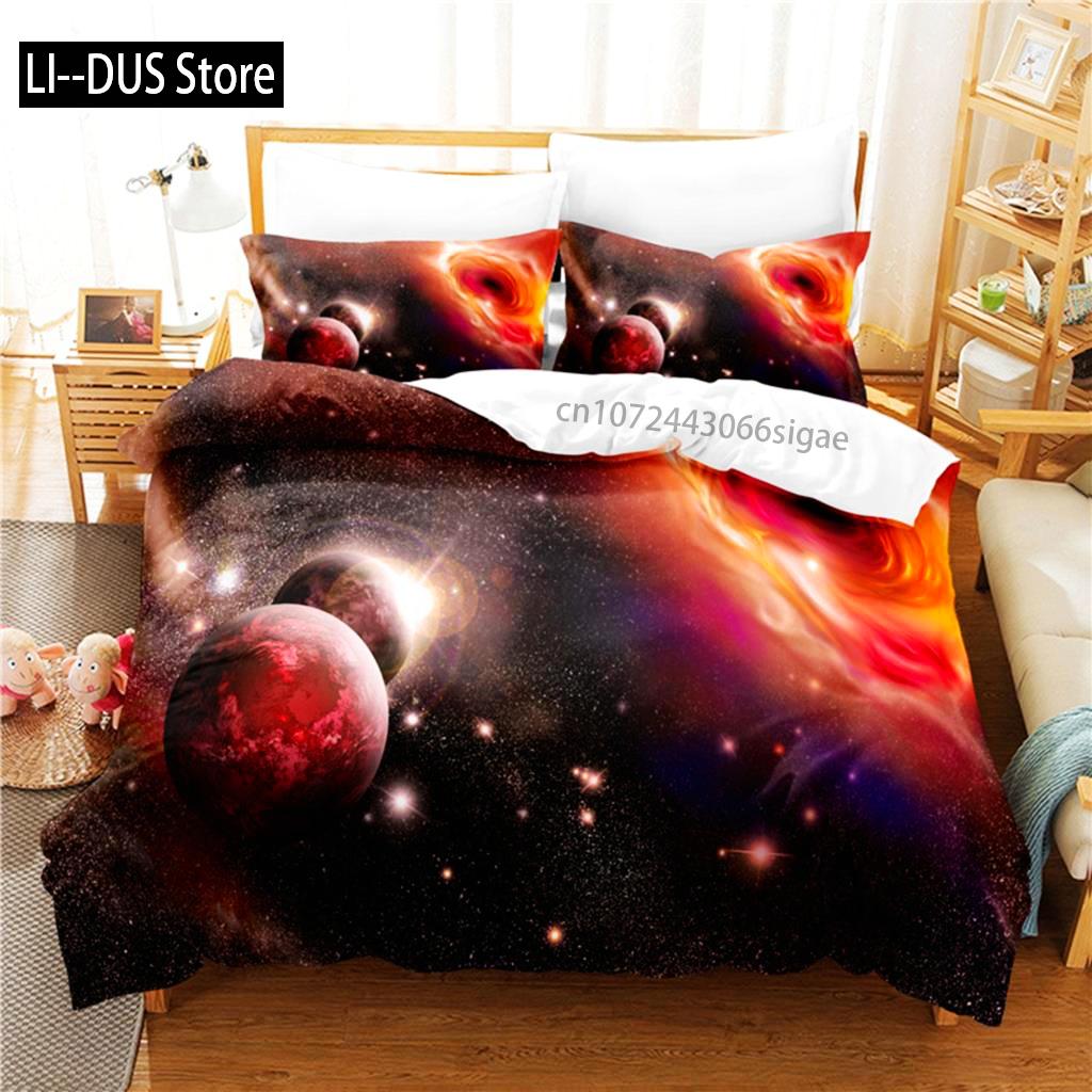 Cosmic Planets Bedding Set Duvet Cover Set 3d Bedding Digital Printing Queen Size Bedding Set Fashion Design