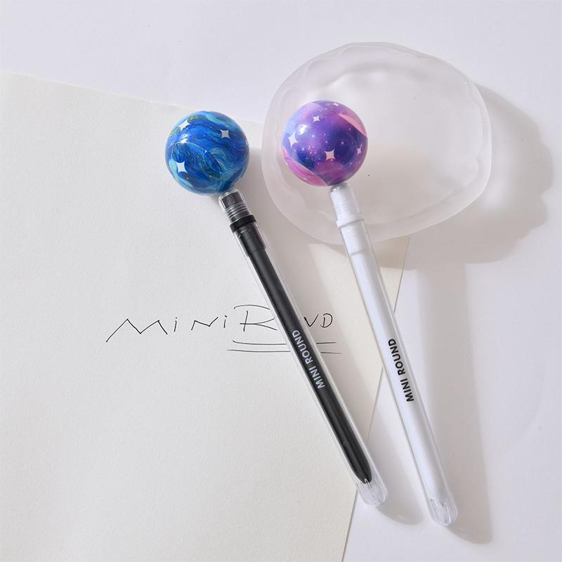 Creative Rotating Planet Pen Spinning Decompression Pen Stress Relieve Rotating Gel Pens Student Stationary
