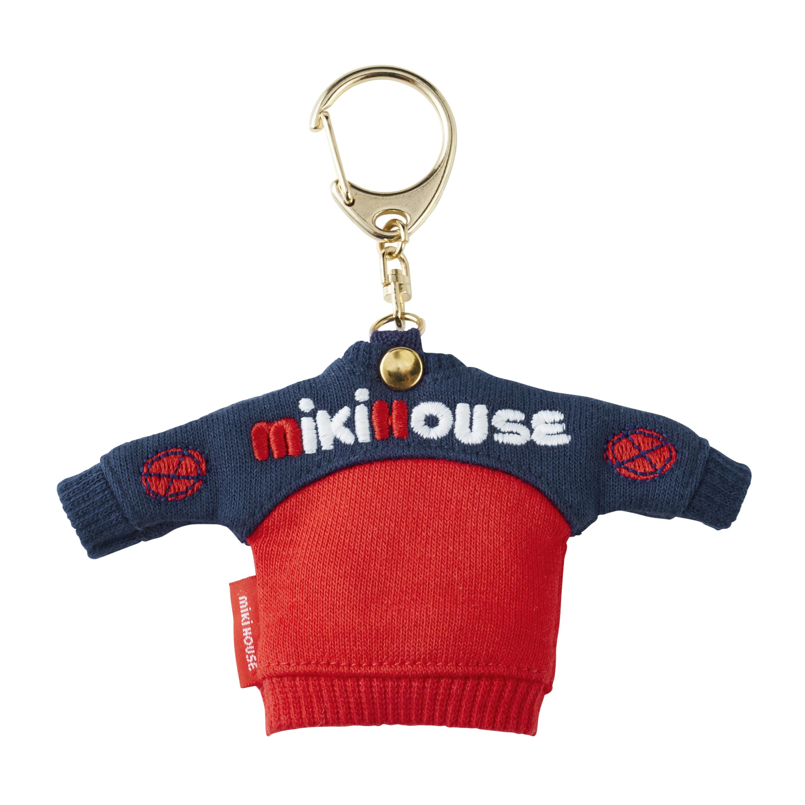 

Charm Key Ring Key Holder Accessory Logo Boys Girls Baby Kids Clothing Adult Red x Navy [Miki House] Children s 16-1654-685