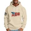 Men's Loose Flag Printed Hooded Sweatshirt Men's Casual Fashion Sports Sweatshirt