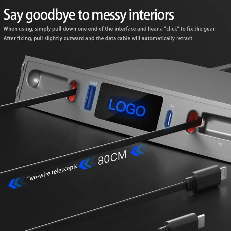 LED Smart Docking Station – Fast Charger with Apple & Type-C Cables (Universal Coupler Station)