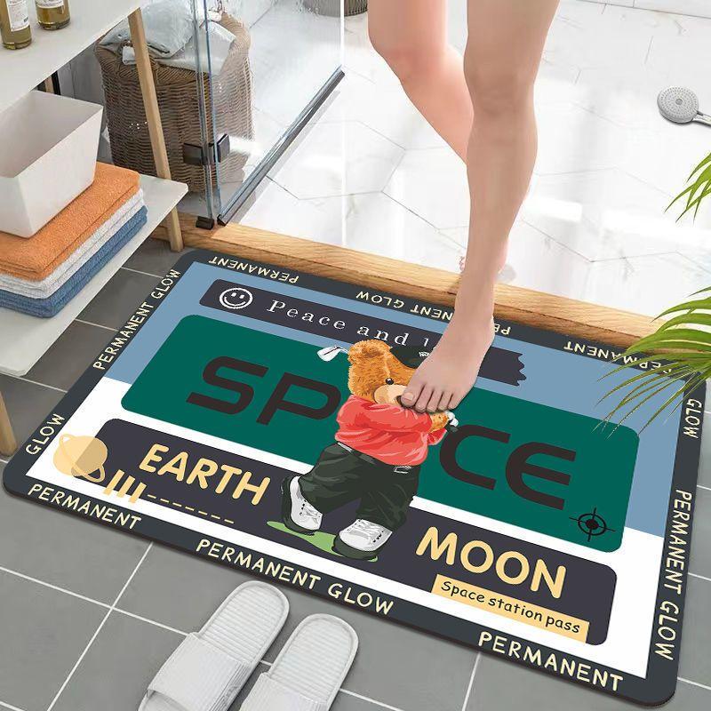 

Коврик для ванной из диатомовой земли в стиле инс, абсорбирующий, противоскользящий коврик для ног 40X60cm 15.7X23.6in
