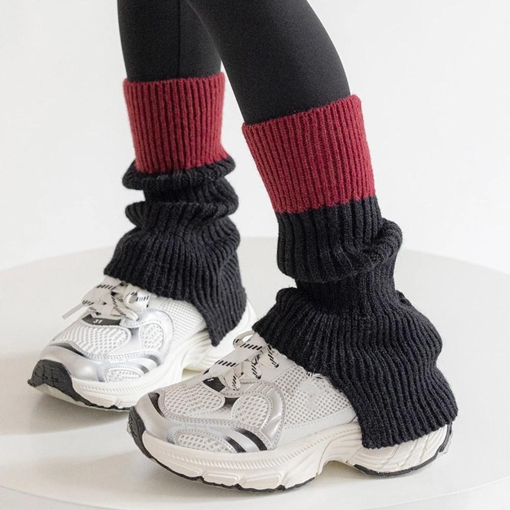Harajuku Children's Leg Warmers Japanese Style Knitted Foot Cover Fashion Kids Long Socks  Winter