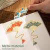 4 styles Fan shaped hollowed out bookmark with high aesthetic value belongs to the category of exquisite bookmarks for students