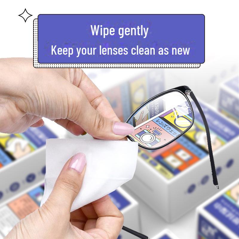 Einwegbrillen-, Linsen- und Handybildschirm-Reinigungstücher