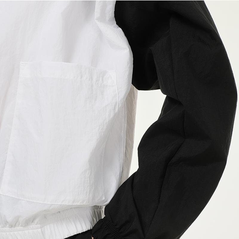 Nike Embroidered Logo Color-Block Breathable Sports Jacket Women Outerwear White CZ8319-010