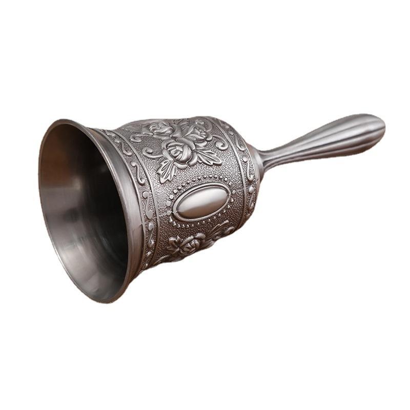 Nordic Retro Service Bell, Hand Bell for Restaurant Bar, Fashionable Home Decor Tabletop Call Bell with Ringer