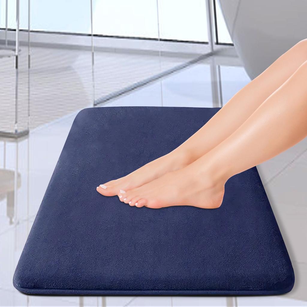 Absorbent Floor Mat Non Slip Bath Mat Anti Slip Coral Velvet Bathroom Floor Mat Rectangular Door Mat Home Decoration