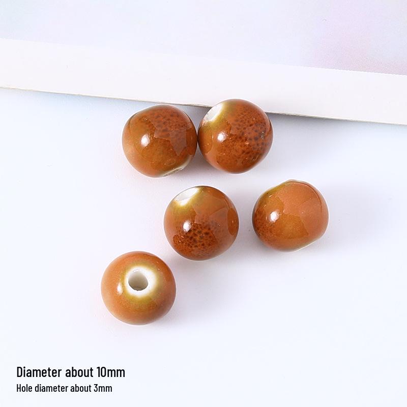 DIY Ceramic Jewelry Beads: 10mm Large Hole for Bracelet Making