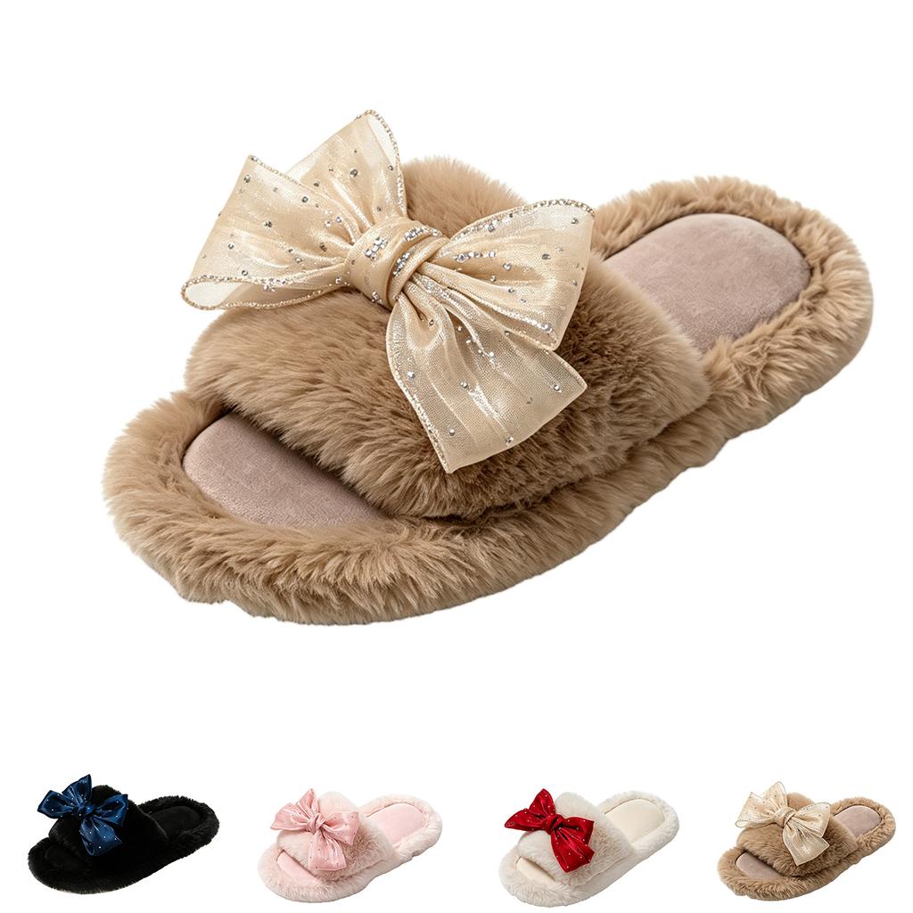 Women's Winter Plush Cotton Slippers with for Indoor Cozy Wear