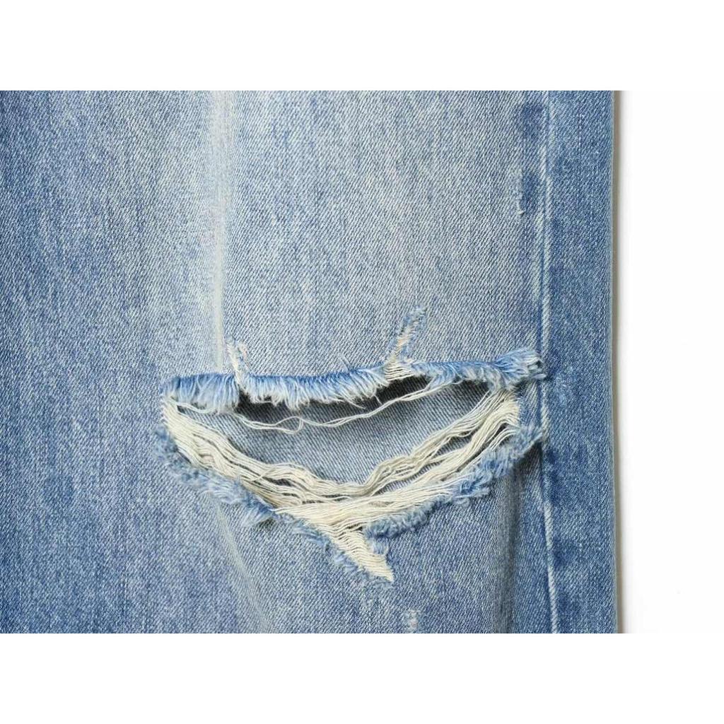 VIONA Damen Retro 90er Low Rise Weite Beine Jeans Gemütlich Hellblau Zerrissen Used Denim Hose Stylisches Mädchen Y2k Pendler Streetwear