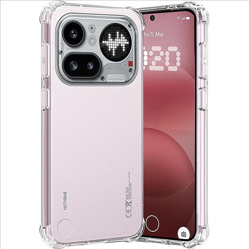 Transparent TPU Case For Nothing Phone 3A Lite 3A Pro 2A Cmf 1 2 Protective Cover Four Corners Shockproof Bumper Phone Shell