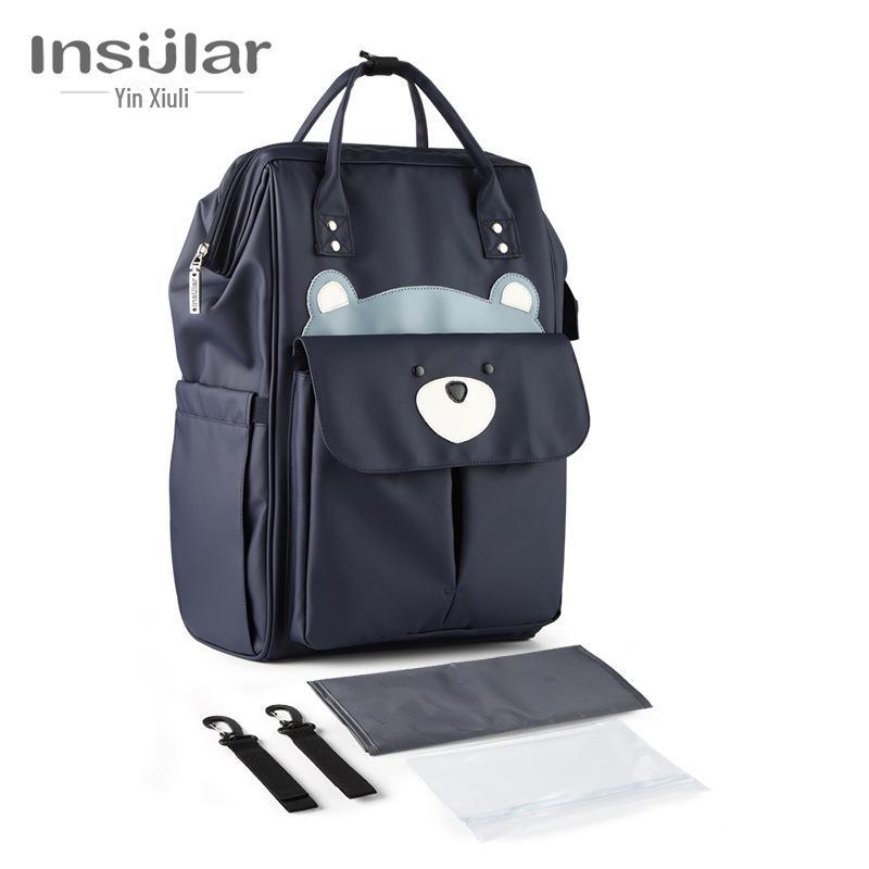 Waterproof Cartoon Mommy Backpack: Multifunctional, Portable, Large-Capacity for Mom & Baby Outings
