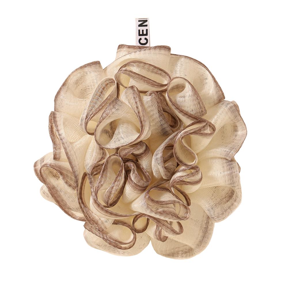 

Personal Care Soap Mesh Pouch with Lanyard Bath Puff Fast Foaming Shower Net Bath Flower Scrubbing Bathroom Accessories світло-коричневого кольору