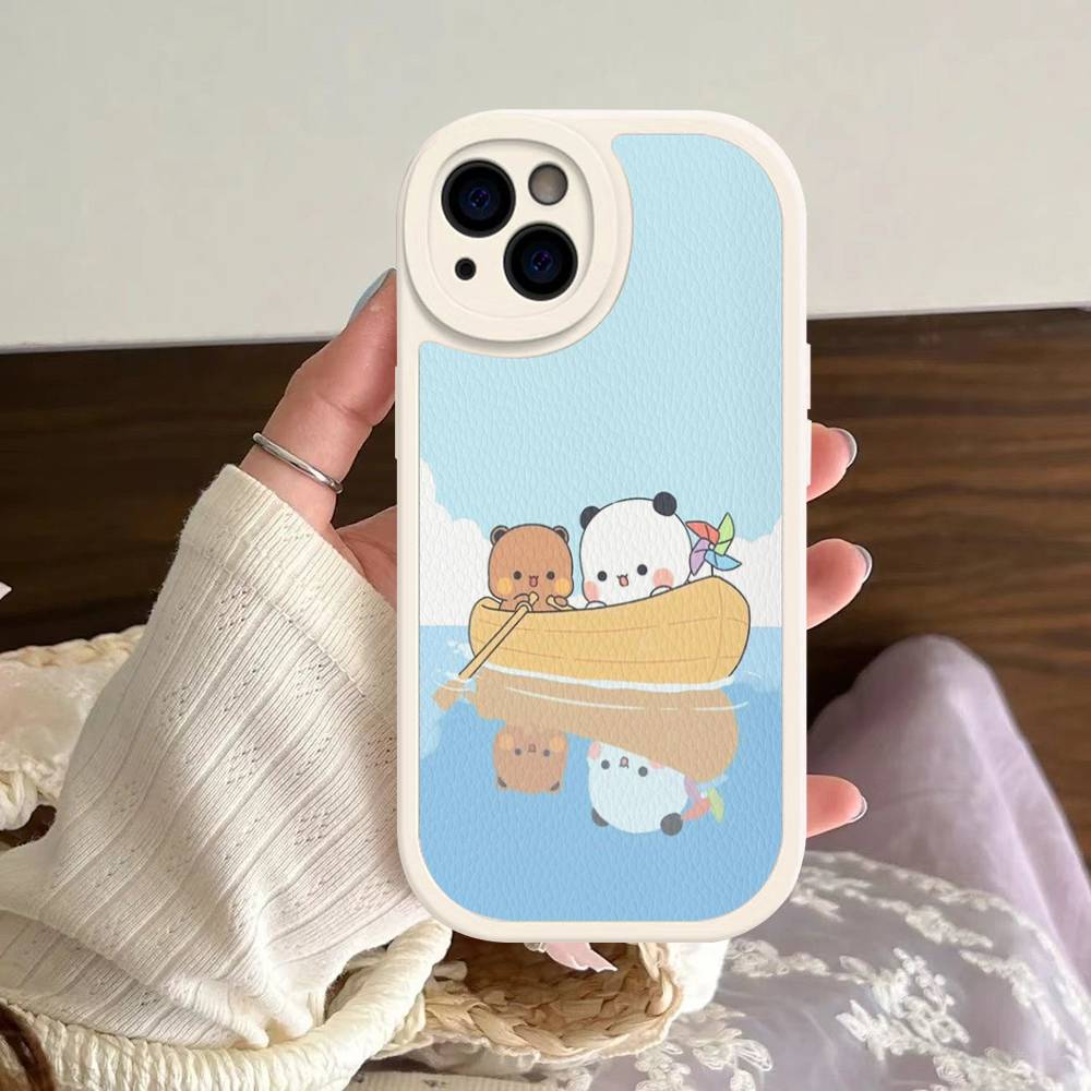 Cute Bubu Dudu Cartoon Phone Case For IPhone 16 15 14 13 12 11 Pro Max Plus Shockproof Leather Cover