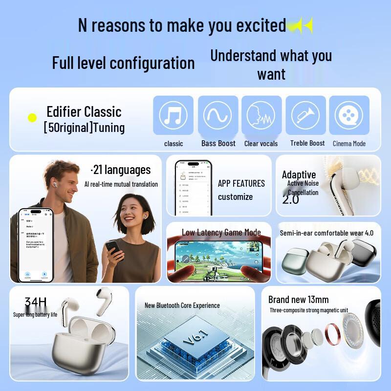 Edifier Lolli ANC True Wireless Earbuds