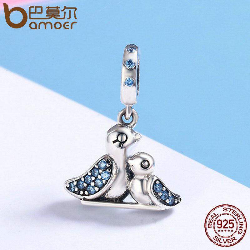 Love Birds Flying Dove Charm Bead - Fits Pandora, Chamilia & Other Snake Chain Bracelets - View #8