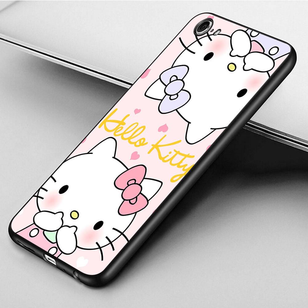 KT59 Hello Kitty Girl Case for Samsung A04 A14 A23 A34 A54 M23 M33 M52 M53 Realme 10 9 C30S C35 C55 VIVO Y02S Y21 Y33S Y51 X80 Pro Clear Cover