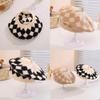 Trendy Toddler Wool Beret Hat With Short Brim For Girls Warm Windproof Knit Cap Black Beige